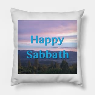 Happy Sabbath Sunset Photograph Pillow