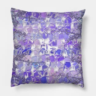 Blue pattern in glass style Pillow