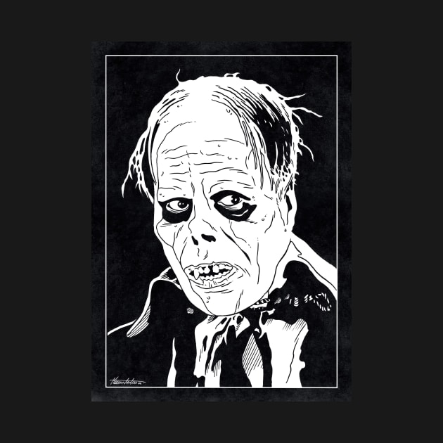 THE PHANTOM OF THE OPERA (Black and White) by Famous Weirdos