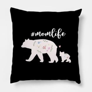 Mama bear with cub, Mom Life, Love Mothers Pillow