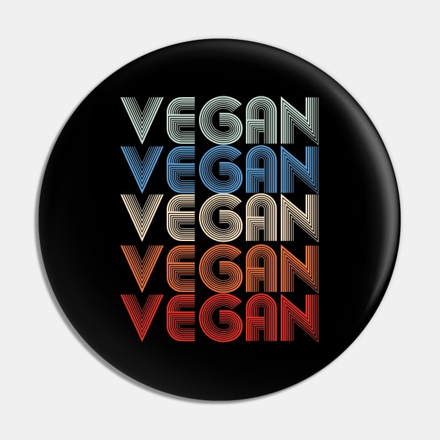 Vegan Retro Pin by MZeeDesigns