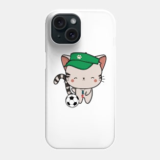 Tabby Cat Playing Soccer Phone Case