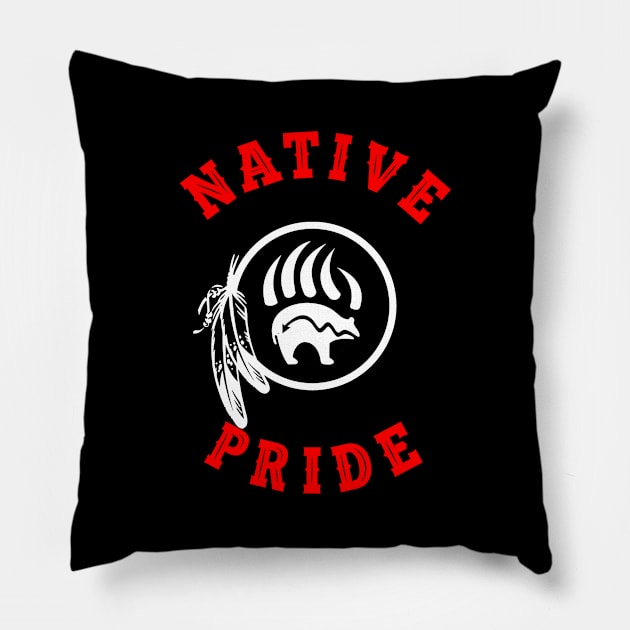 NATIVE PRIDE 13 (BEAR) Pillow by GardenOfNightmares