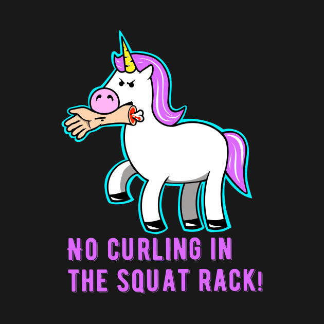 Fitness Unicorn, barbell unicorn, fitness girl, gym girl by TimAddisonArt