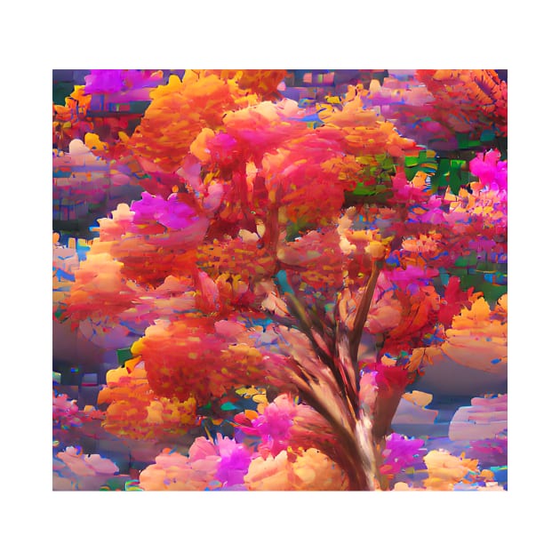 Colorful Vivid Aesthetic Autumn Tree by Mihadom