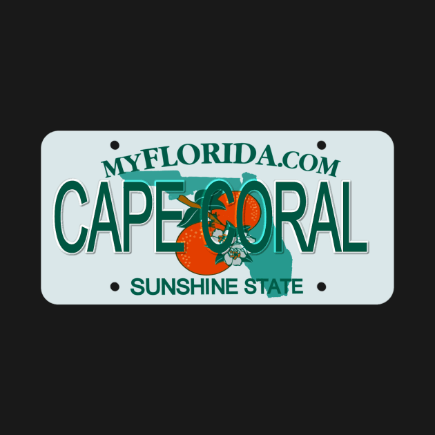 Cape Coral Florida License Plate by Mel's Designs