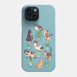 Cozy michis in blue Phone Case
