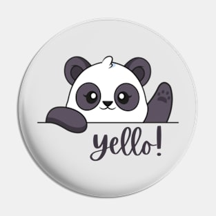 Panda - yellow! Pin