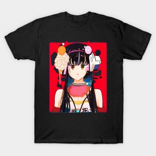 Kanji Waifu Material Sexy anime girl with big boobs - Anime - T-Shirt