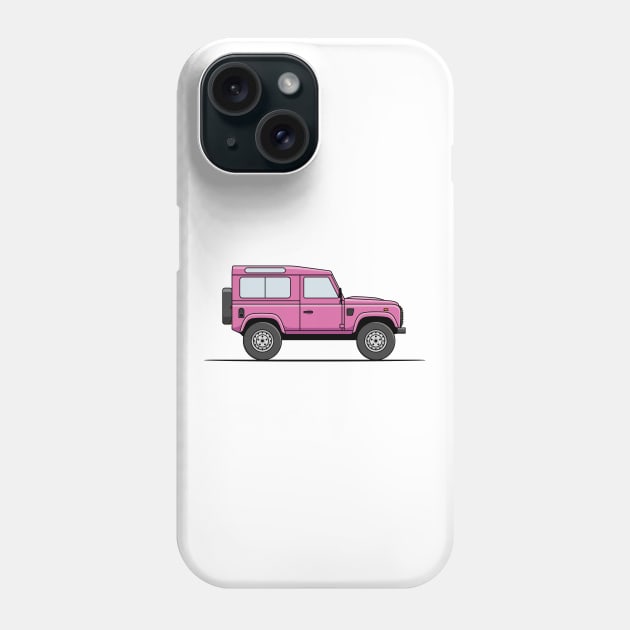 Land Rover Defender - Pink Phone Case by JingleSnitch