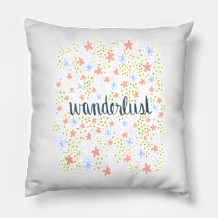 Wanderlust - Pink and Periwinkle Pillow