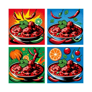 Pop Vindaloo Art - Retro Indian Food T-Shirt