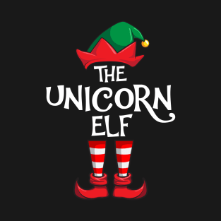 Unicorn Elf Matching Family Christmas T-Shirt