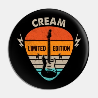 Vintage Cream Name Guitar Pick Limited Edition Birthday Pin