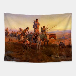 “In the Wake of the Buffalo” by Charles M Russell Tapestry