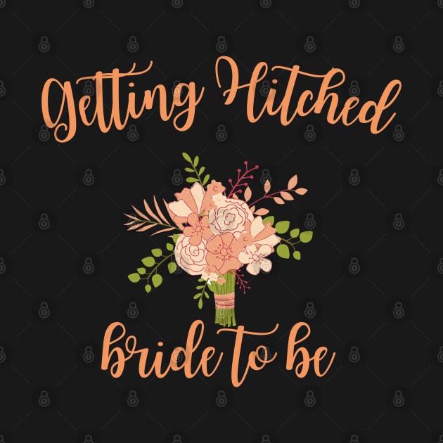 Getting hitched rowdy bachelorette party for bride day bridal shower gift for her wedding bride party by Maroon55