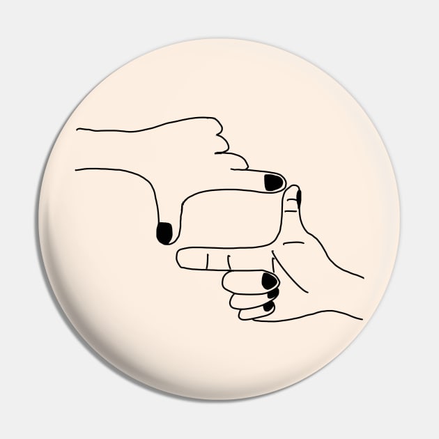 Focused Hand Gesture Pin by HermitTheKen