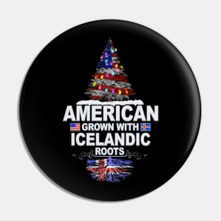 Christmas Tree  American Grown With Icelandic Roots - Gift for Icelandic From Iceland Pin