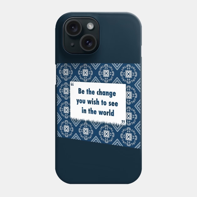 Actions speak louder than words ikat Phone Case by Black Cat