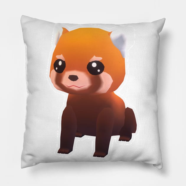 Bambu the Red Panda Pillow by MadDesigner