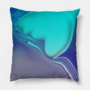 Abstract Blue Pattern Pillow