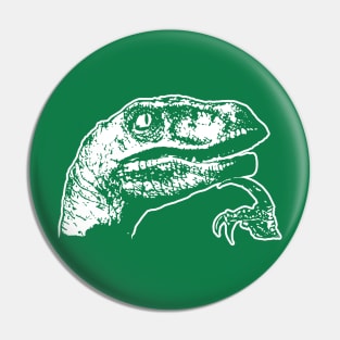 Philosoraptor Meme T-Shirt Pin