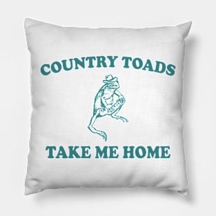 Country Toads Take Home To The Place I Belong Frog and Toad Pillow