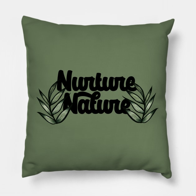 Nurture Nature Pillow by bubbsnugg