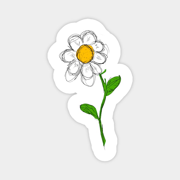 White Flower Magnet by MacSquiddles