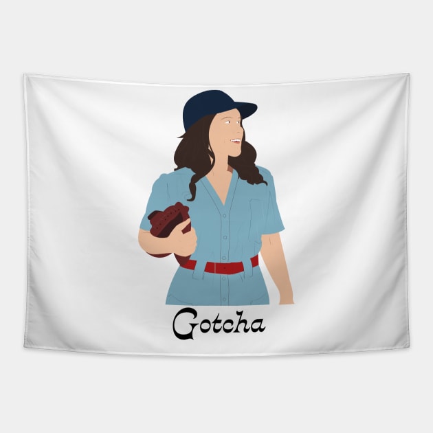 A League of Their Own | Carson Shaw 'Gotcha' Tapestry by Oi Blondie Crafts