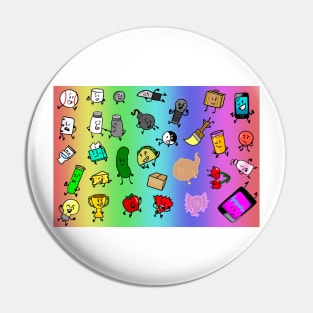 Inanimate Insanity All Characters (Rainbow) Pin