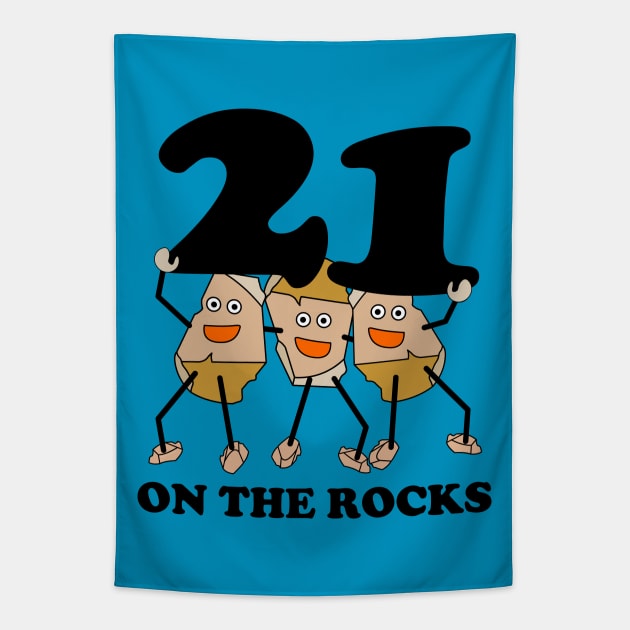 21 on the Rocks Tapestry by Barthol Graphics