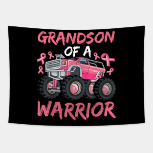 Truck Grandson Of A Warrior Breast Cancer Pink Ribbon Tapestry