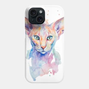 watercolor Oriental Shorthair Cat Phone Case