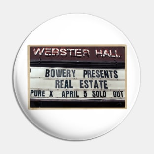 Webster Hall billboard in NYC Pin