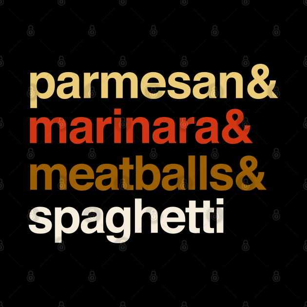 Deconstructed spaghetti and meatballs: parmesan & marinara & meatballs & spaghetti by Ofeefee