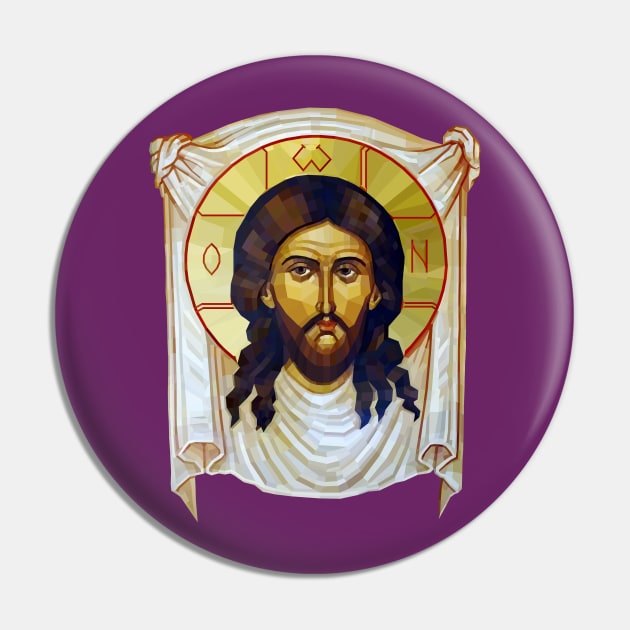 Jesus Christ Shroud Icon Pin by Ricardo77