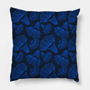 floral blue elegant flowers Pillow