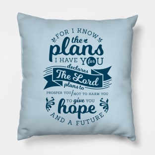 Jeremiah 29:11 Typography Pillow