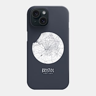 Bristol, England City Map - Full Moon Phone Case