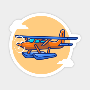 Vintage Plane Cartoon Magnet