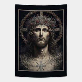 Jesus Christ Gothic Art Tapestry