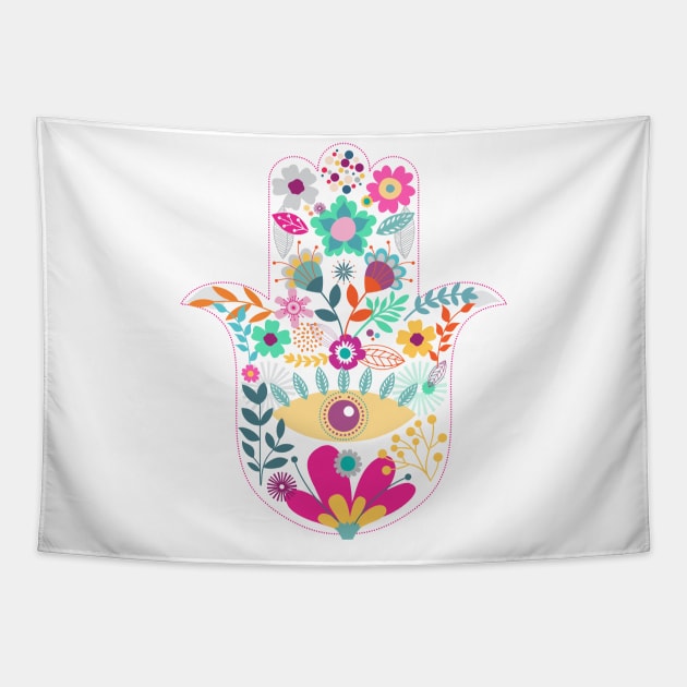 Hamsa hand Tapestry by mil_papeles