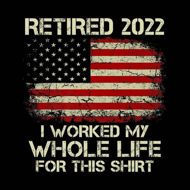 American Flag Retired 2022 Funny Retirement Humor Gift by Penda