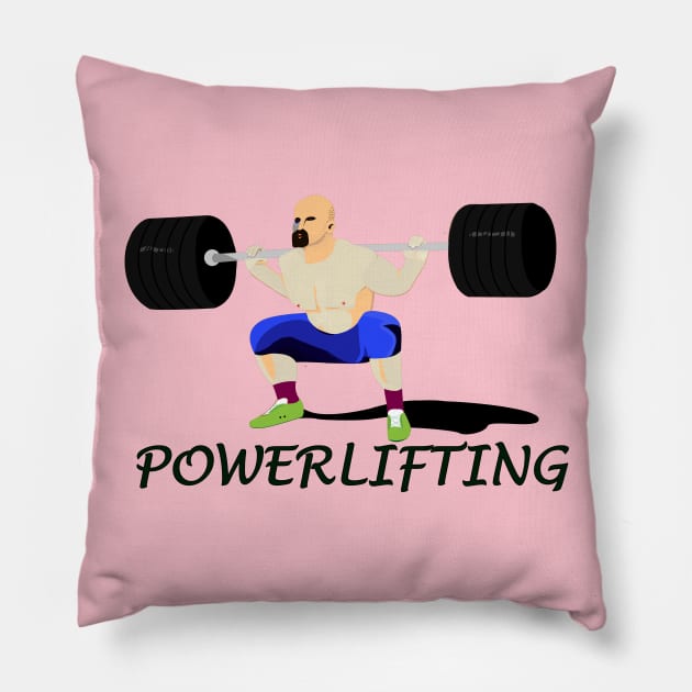 Power Lifter Pillow by momomoma