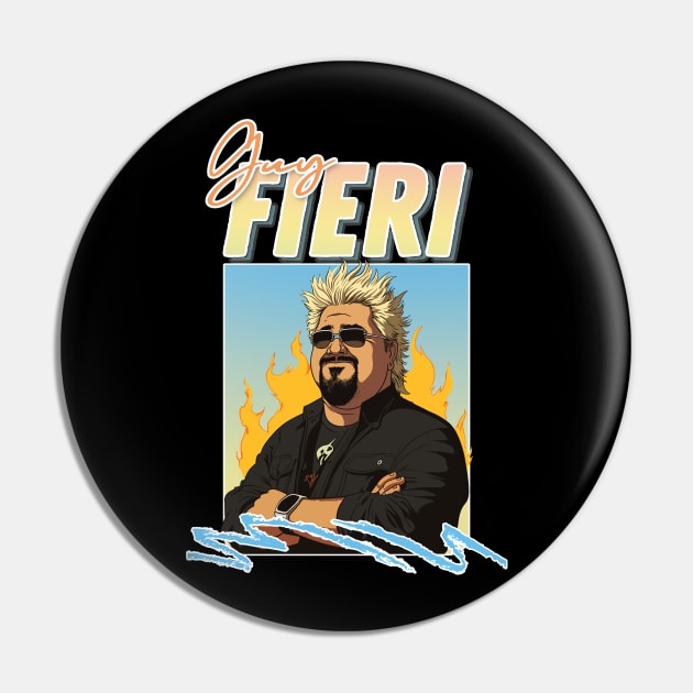 Guy Fieri Tribute Aesthetic 90s Style Fanart Pin by DankFutura