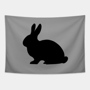 Bunny Rabbit Pattern in Black and Grey Tapestry