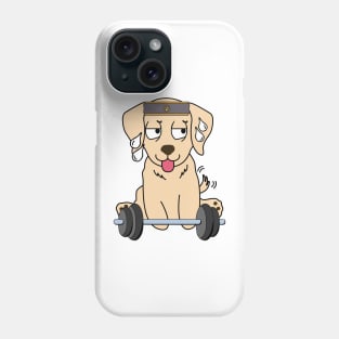 Funny retriever is exercising Phone Case