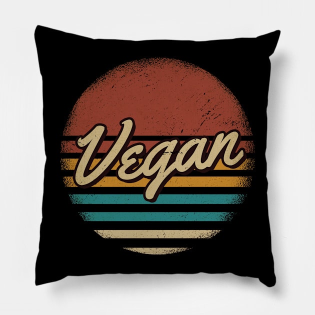 Vegan Retro Pillow by JamexAlisa