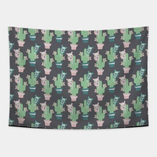 Llama Drama Cactus Pattern Tapestry